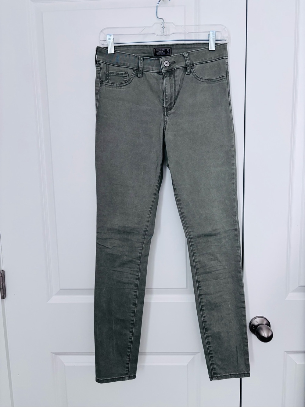 Abercrombie & Fitch Olive Green Skinny Jeans